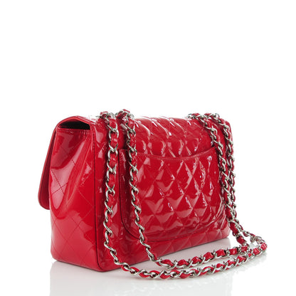 Chanel Patent Jumbo Single Flap Red 3 of 9