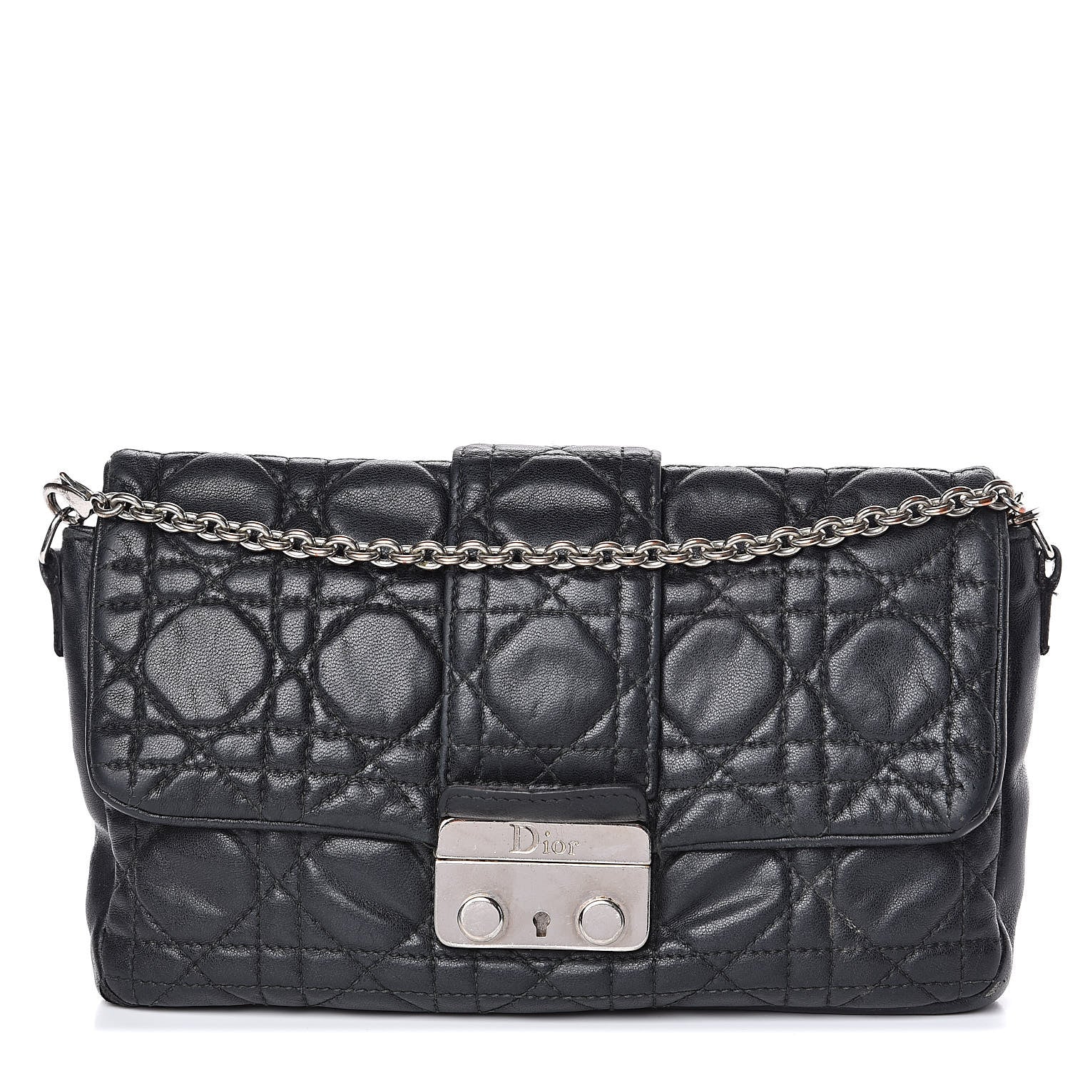 Christian Dior Lambskin Cannage New Lock Pouch Black 1 of 17