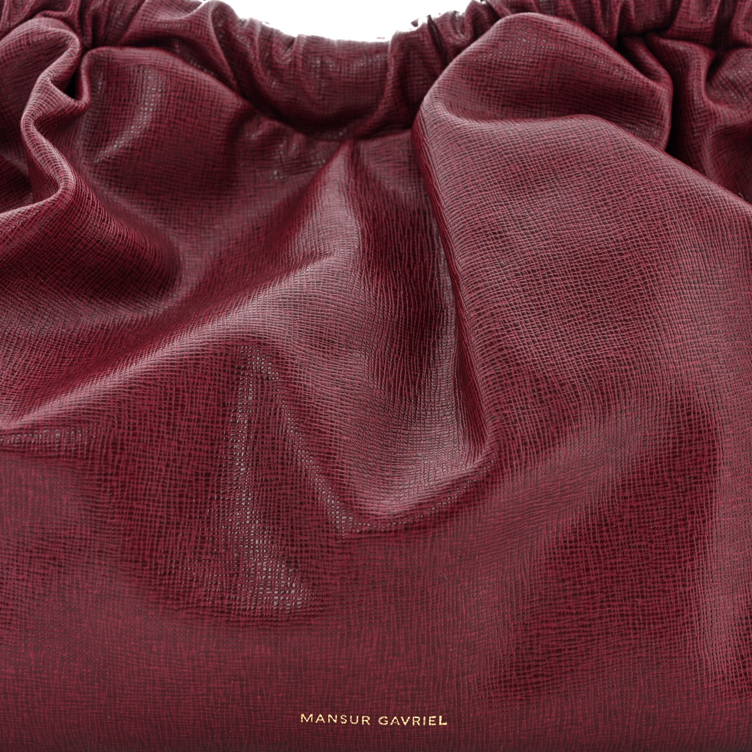 Mansur Gavriel Saffiano Cloud Clutch Claret 8 of 10