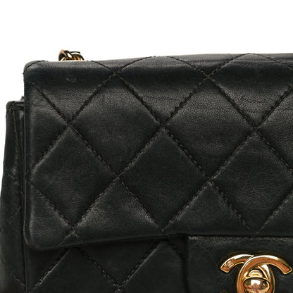 Chanel Lambskin Quilted Mini Square Flap Bag Black 27 of 35