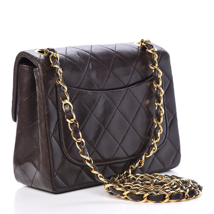 Chanel Lambskin Quilted Mini Square Flap Brown 3 of 16