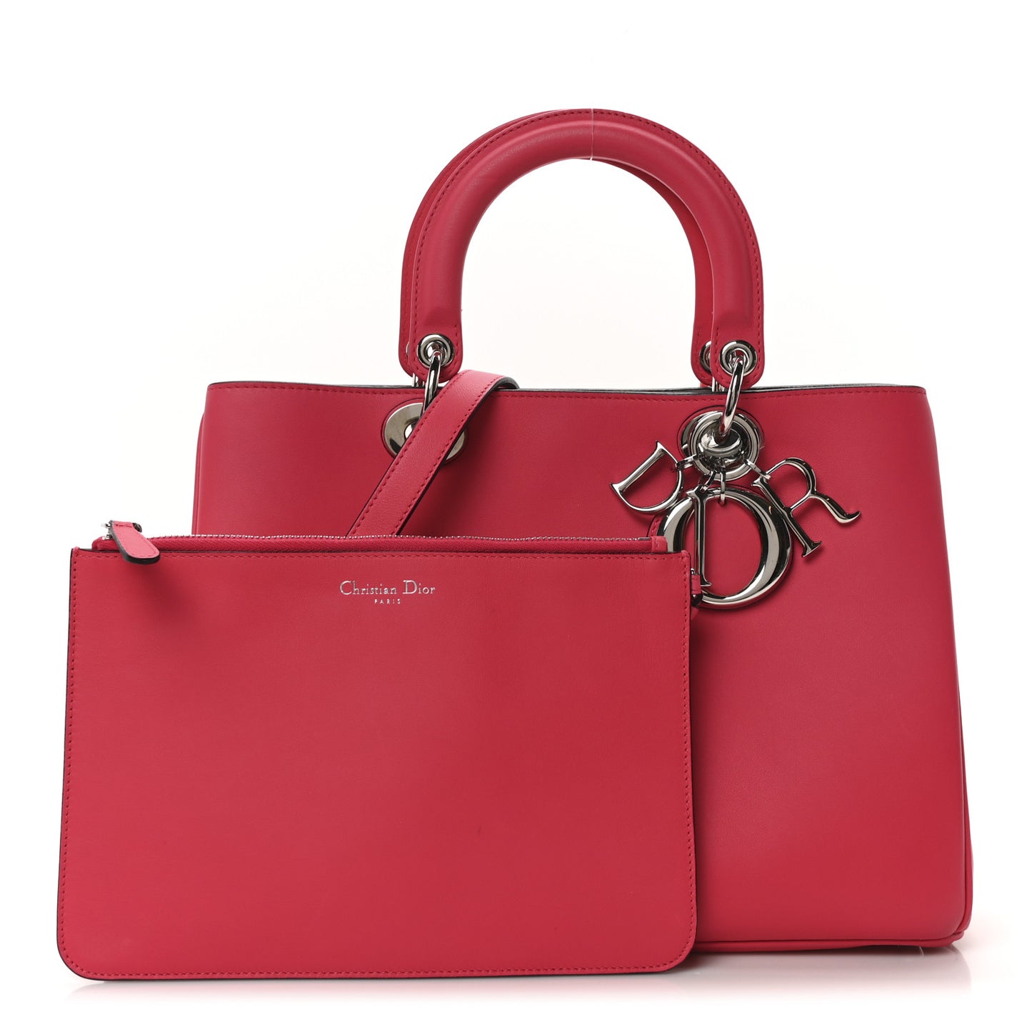 Smooth Calfskin Medium Diorissimo Tote Fuchsia