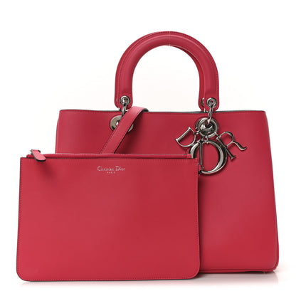 Christian Dior Smooth Calfskin Medium Diorissimo Tote Fuchsia 3 of 10