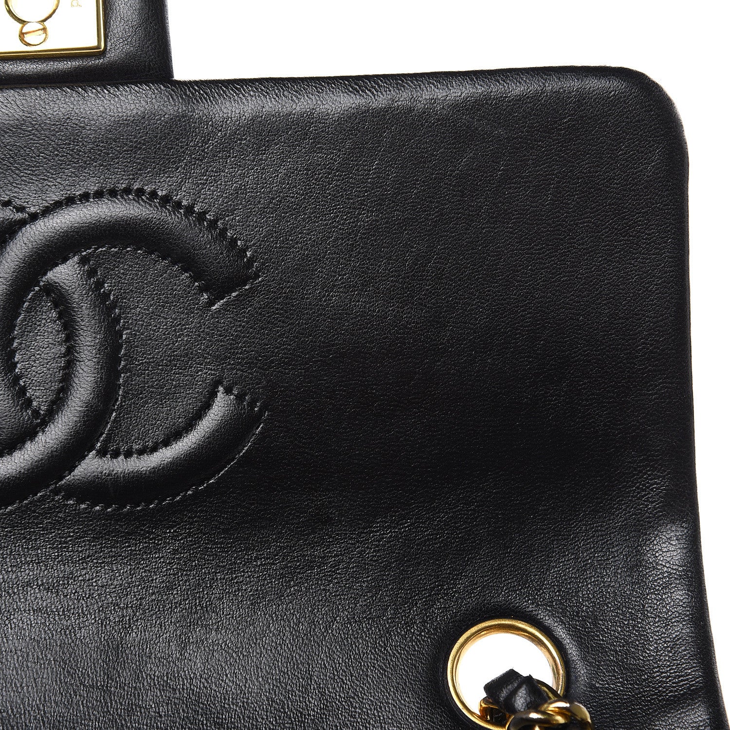 Chanel Lambskin Quilted Mini Square Flap Black 12 of 13