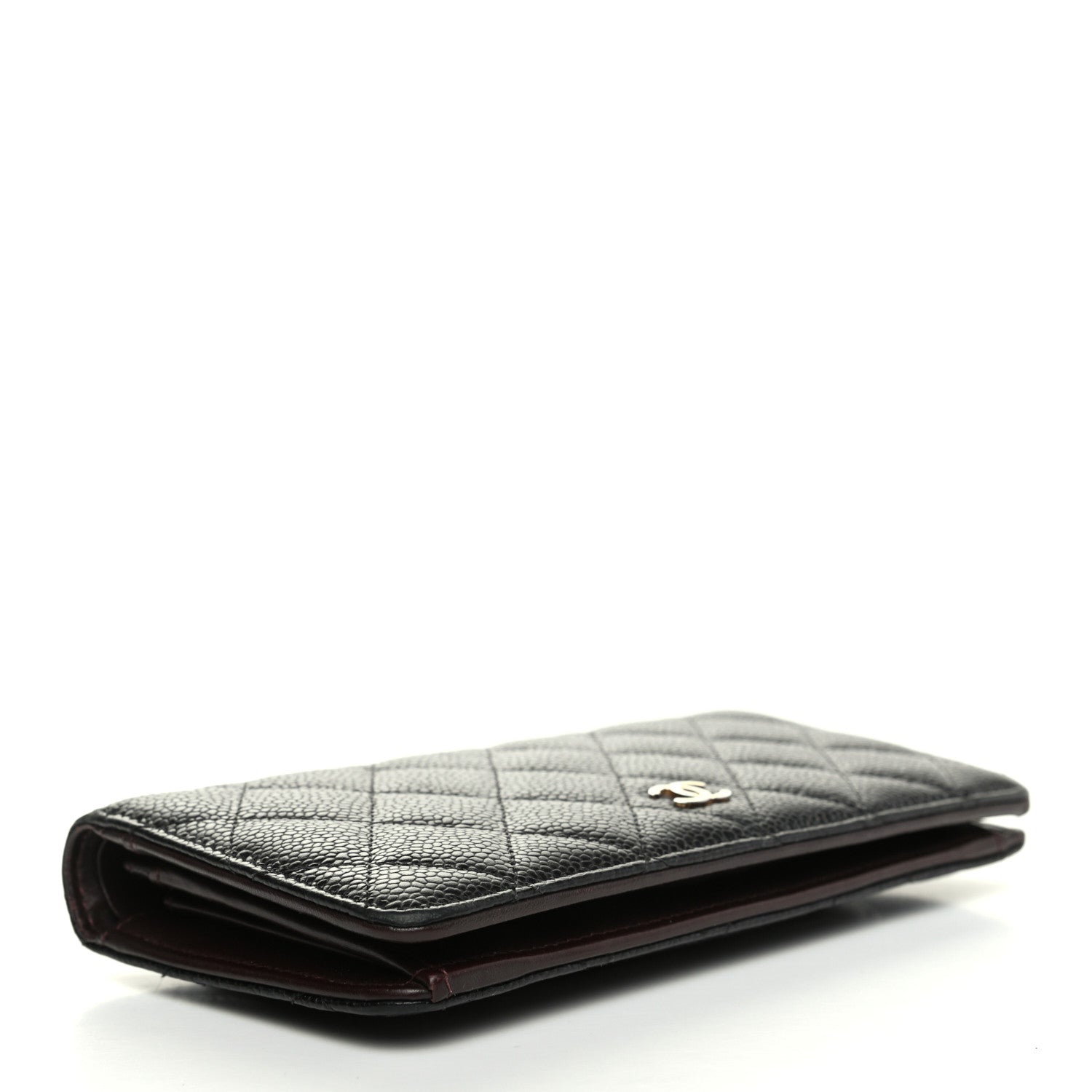 Chanel Caviar Quilted Yen Wallet Black 4 of 8