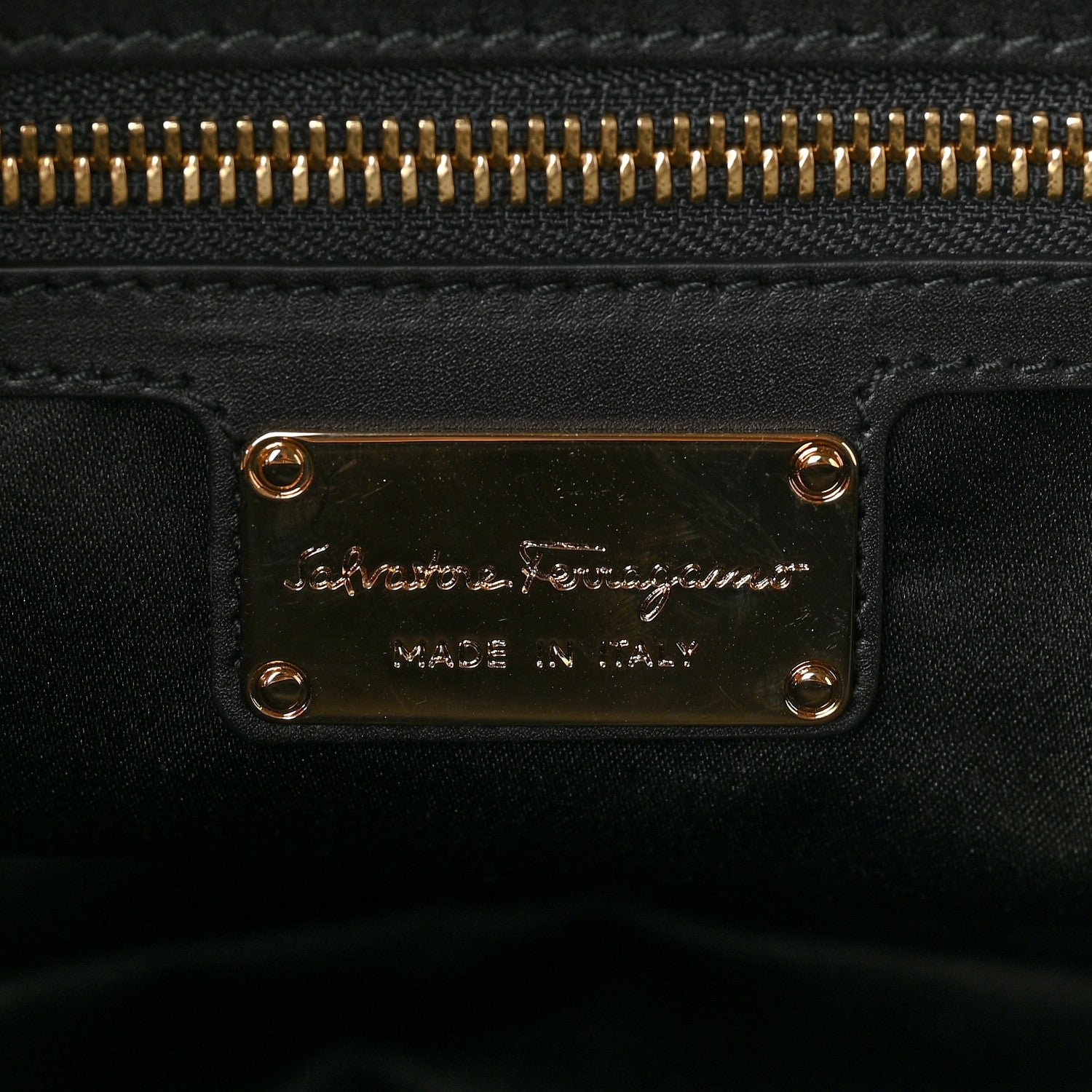 Salvatore Ferragamo Calfskin Fiamma Bag Black 6 of 8