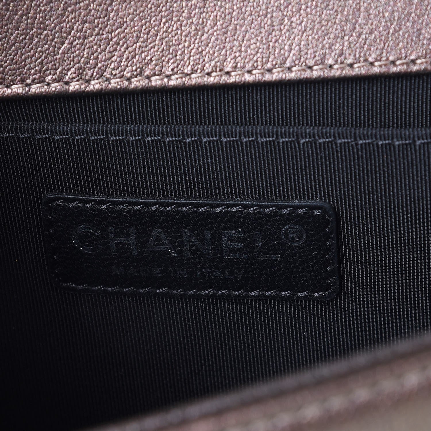 Chanel Iridescent Goatskin Quilted Medium Boy Flap Dark Gold 6 of 8