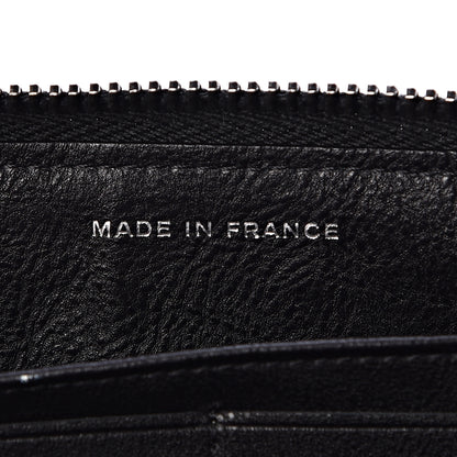 Chanel Calfskin Quilted Boy Chain Large Gusset Zip Around Wallet Black 7 of 9