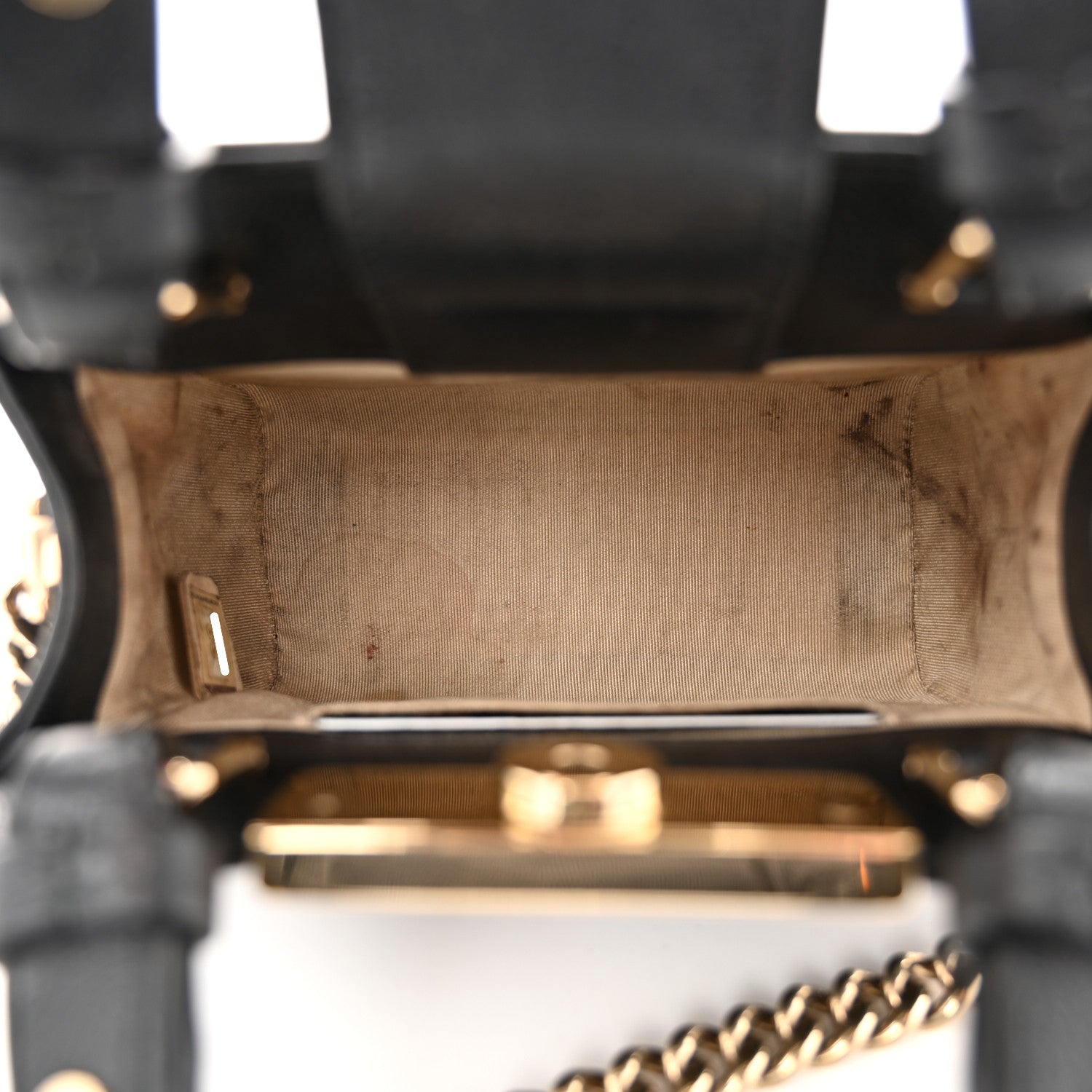 Chanel Grained Calfskin Stitched Mini Label Click Shopper Black 5 of 11