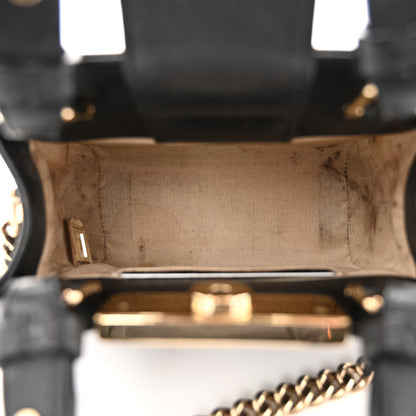 Chanel Grained Calfskin Stitched Mini Label Click Shopper Black 5 of 11