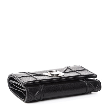 Christian Dior Grained Calfskin Cannage Diorama Elancee Wallet Black 4 of 7