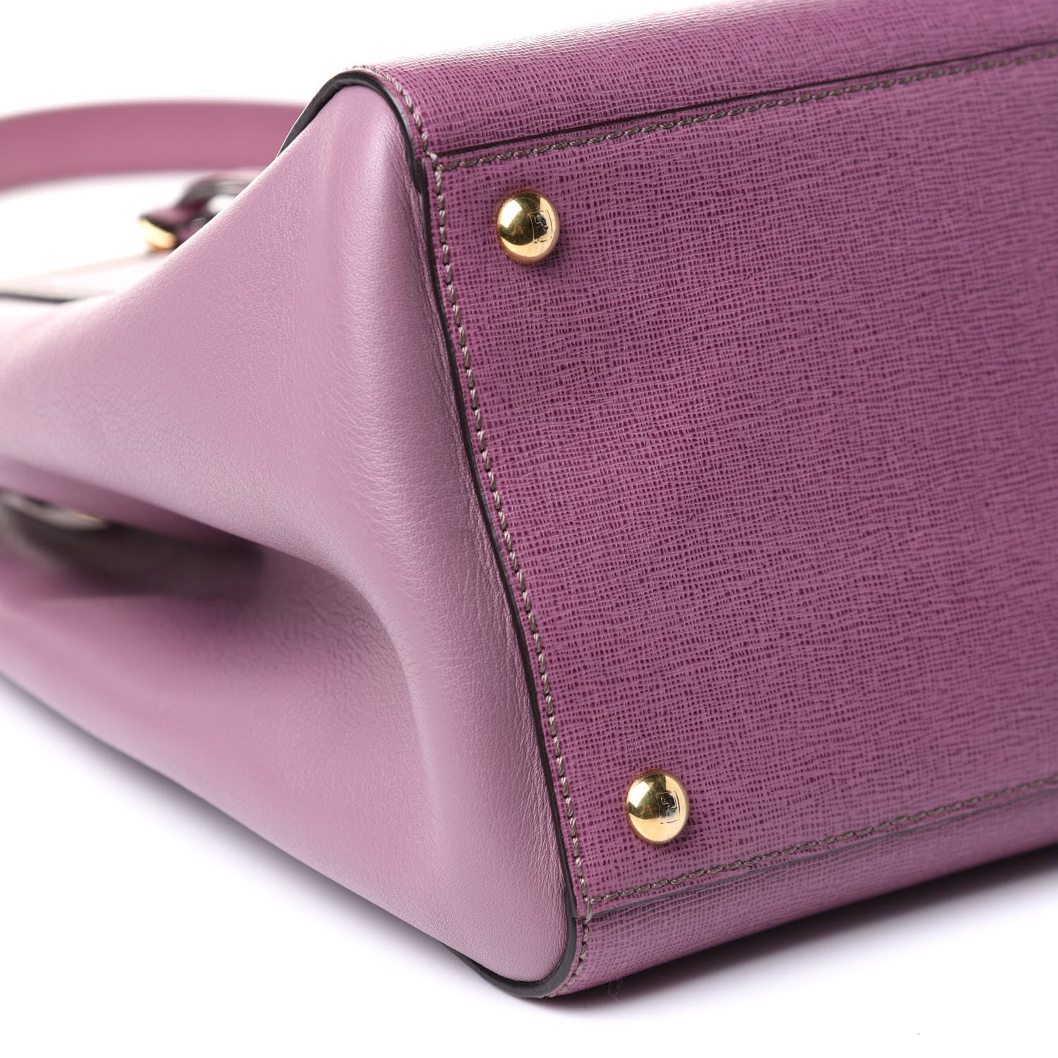 Fendi Vitello Elite Flamingo Regular 2Jours Tote Lilla Glicine 9 of 10