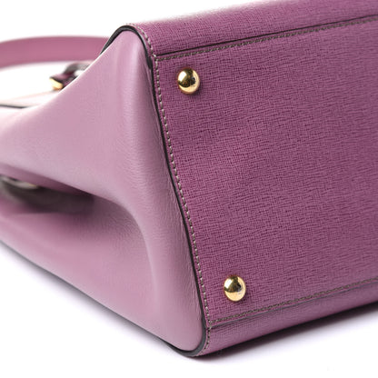 Fendi Vitello Elite Flamingo Regular 2Jours Tote Lilla Glicine 9 of 10