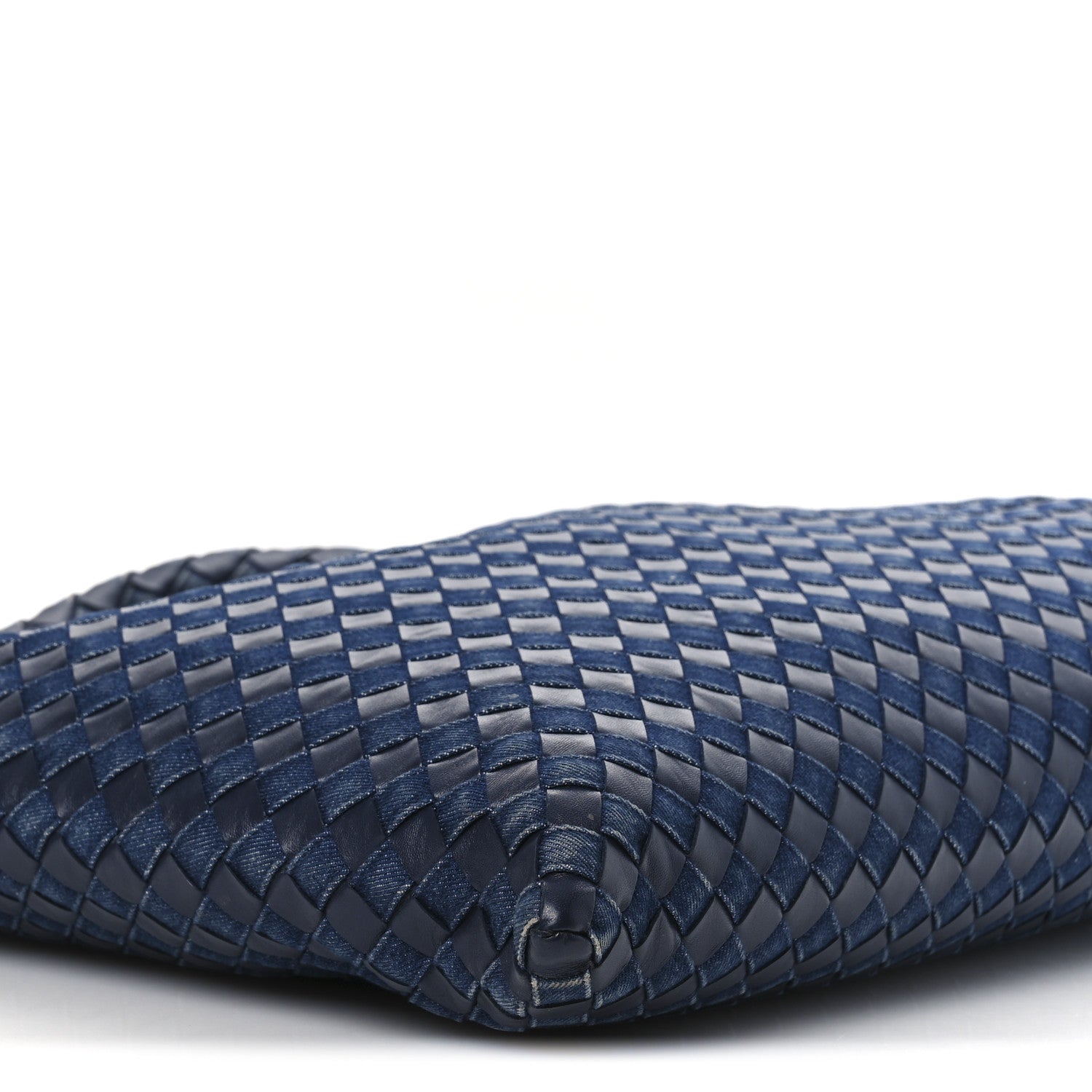 Bottega Veneta Denim Nappa Intrecciato Large Hop Abyss Indigo