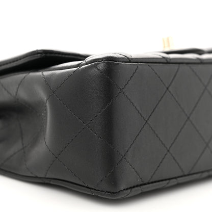 Chanel Lambskin Quilted Mini Rectangular Flap Black 9 of 11
