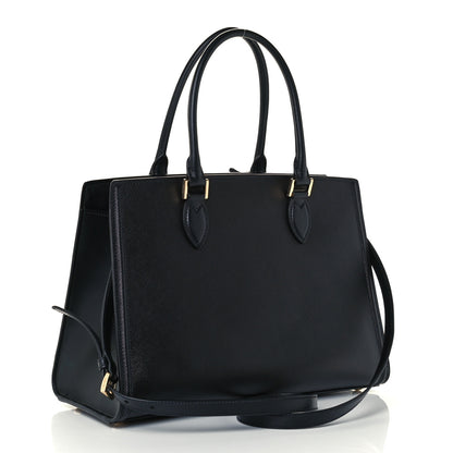 Prada Saffiano Metal Top Handle Black 3 of 10