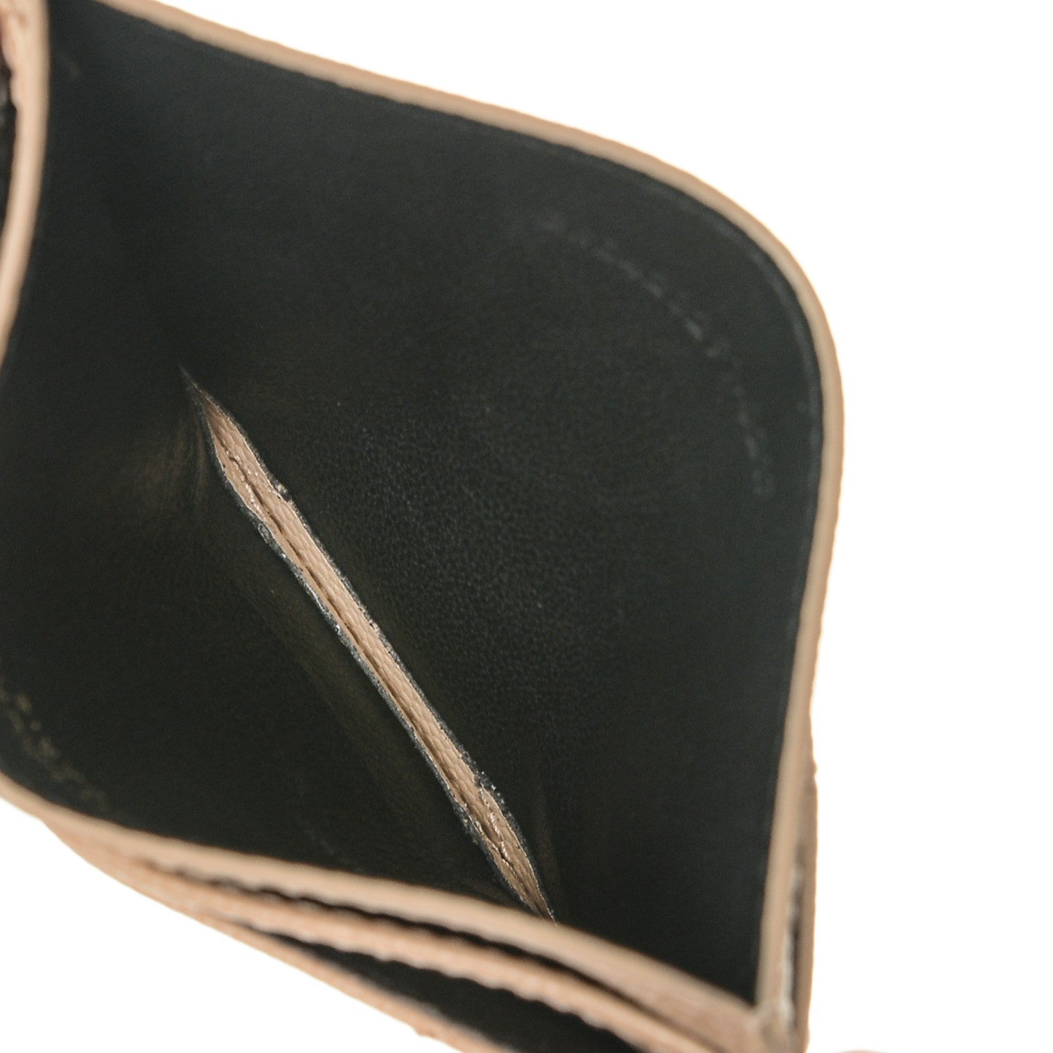 Saint Laurent Grain De Poudre Matelasse Chevron Monogram Credit Card Case Nude Powder 5 of 7