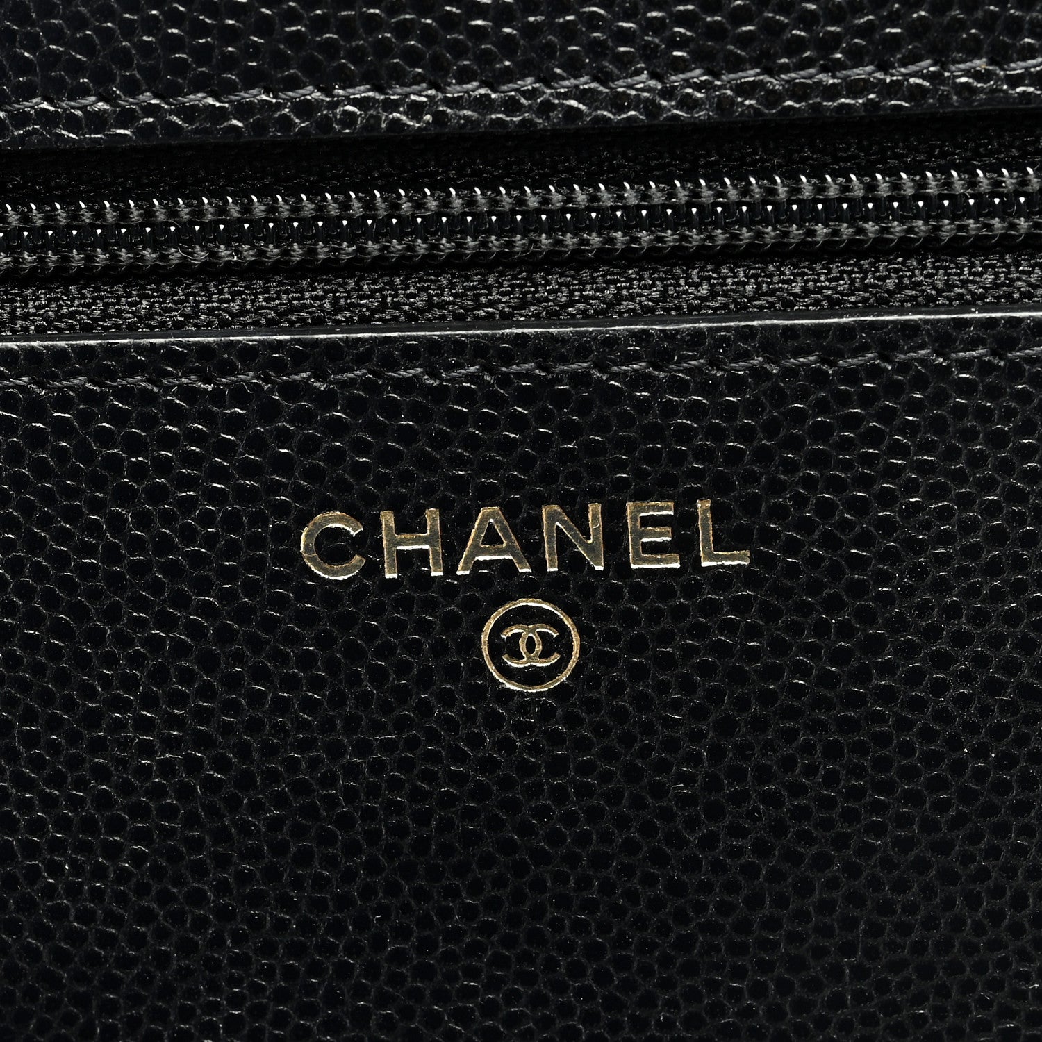 Chanel Caviar Quilted French New Wave Chain CC Wallet On Chain WOC Black 6 of 11