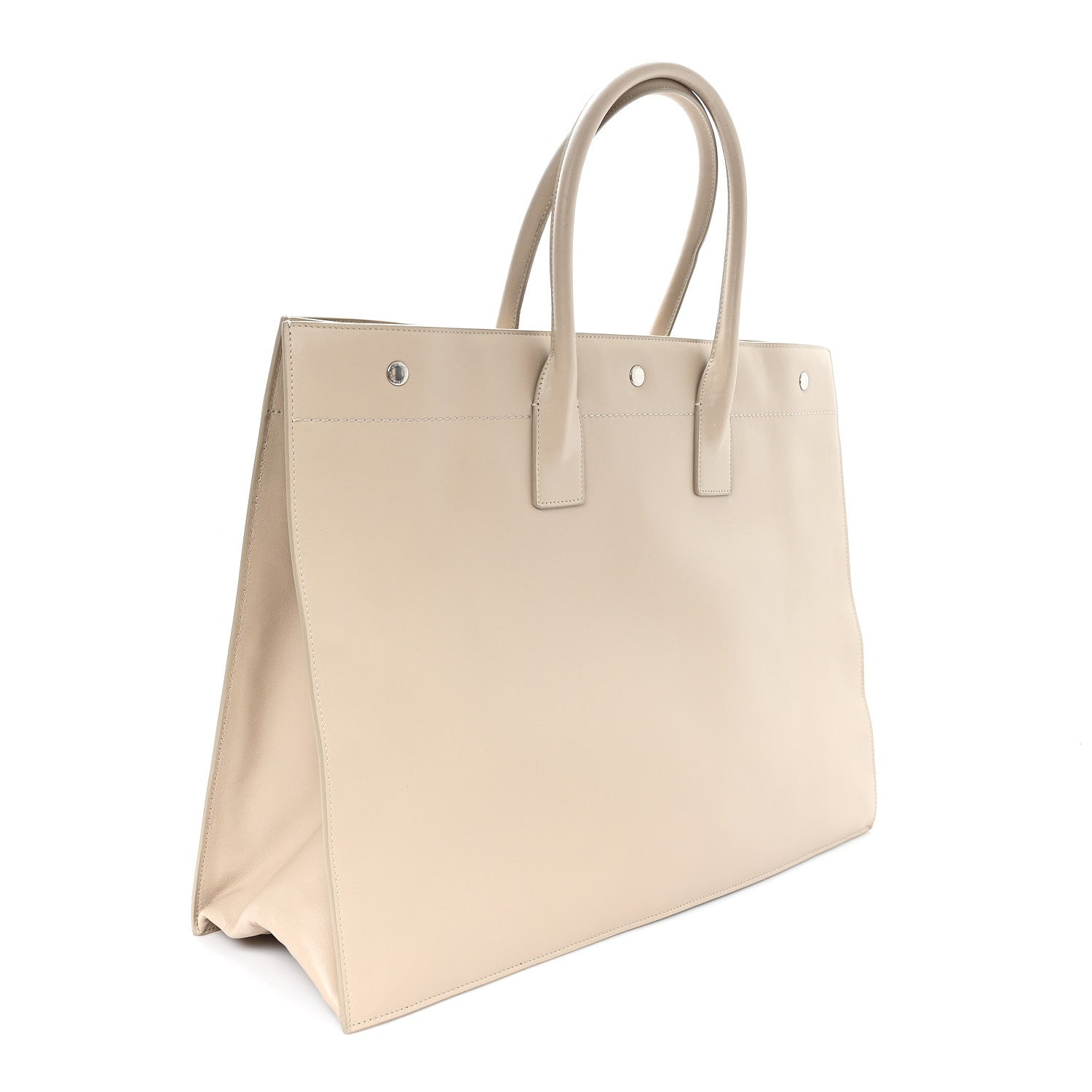 Saint Laurent Vitello Large Rive Gauche Tote Sea Salt 2 of 9