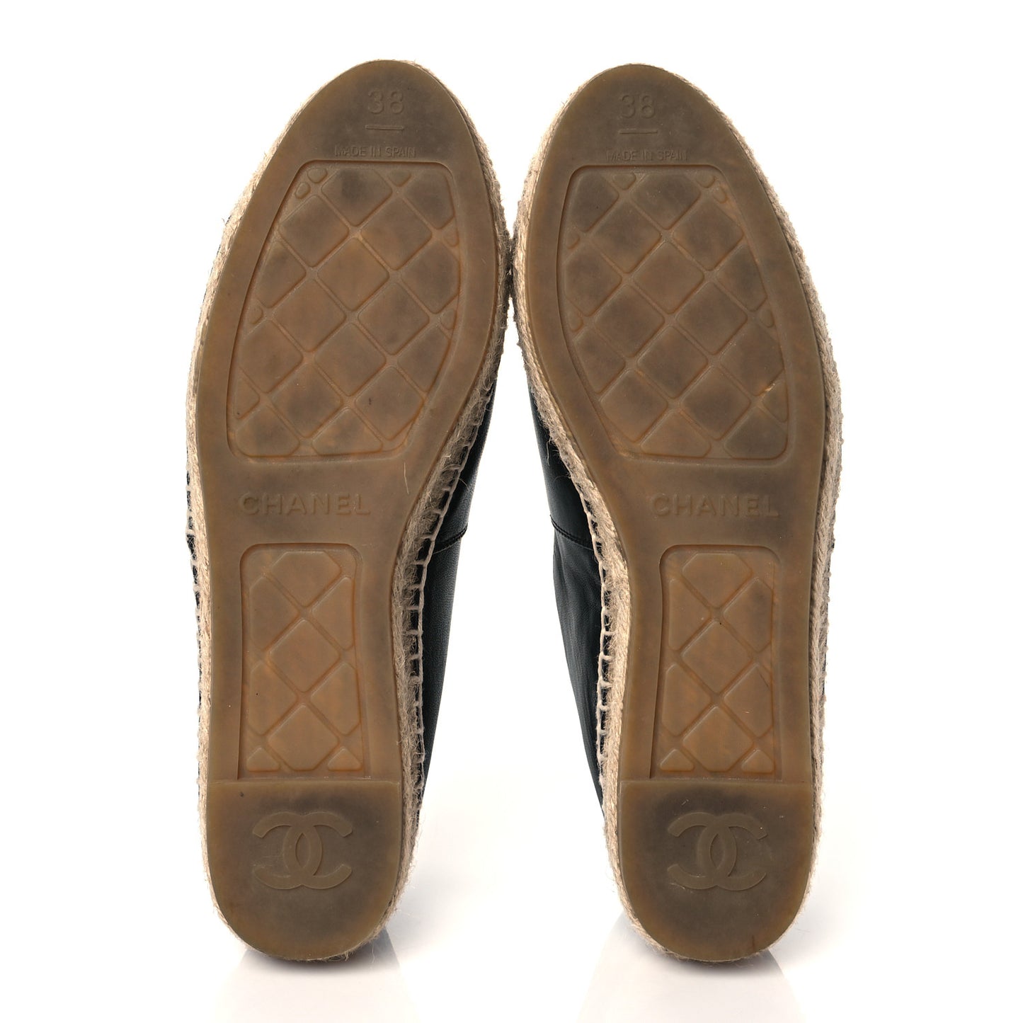 Lambskin CC Espadrilles 38 Black