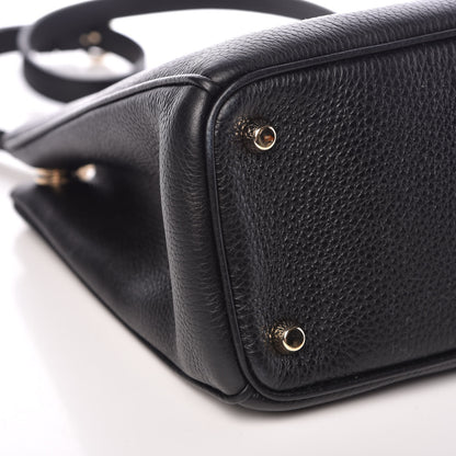 Christian Dior Bullcalf Medium Diorissimo Tote Black Rose Indien 10 of 15