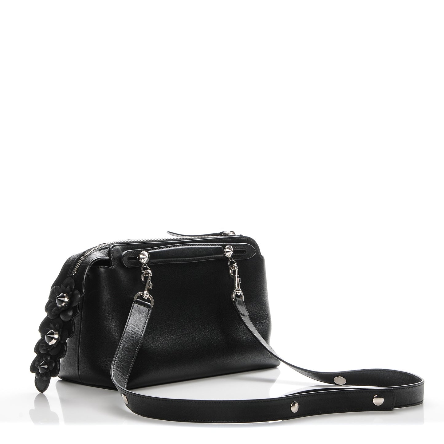 Vitello Dolce Flowerland Croc Tail Medium By The Way Boston Bag Black