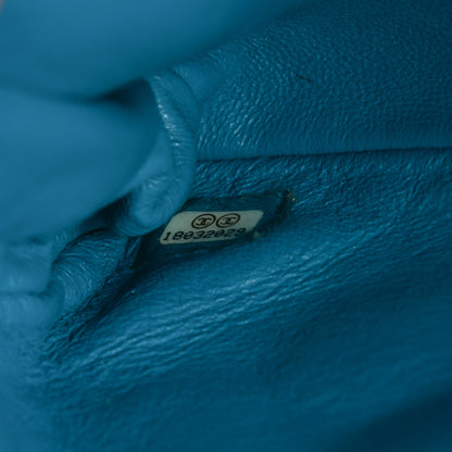 Chanel Iridescent Caviar Quilted Clutch With Chain Flap Blue 8 of 9