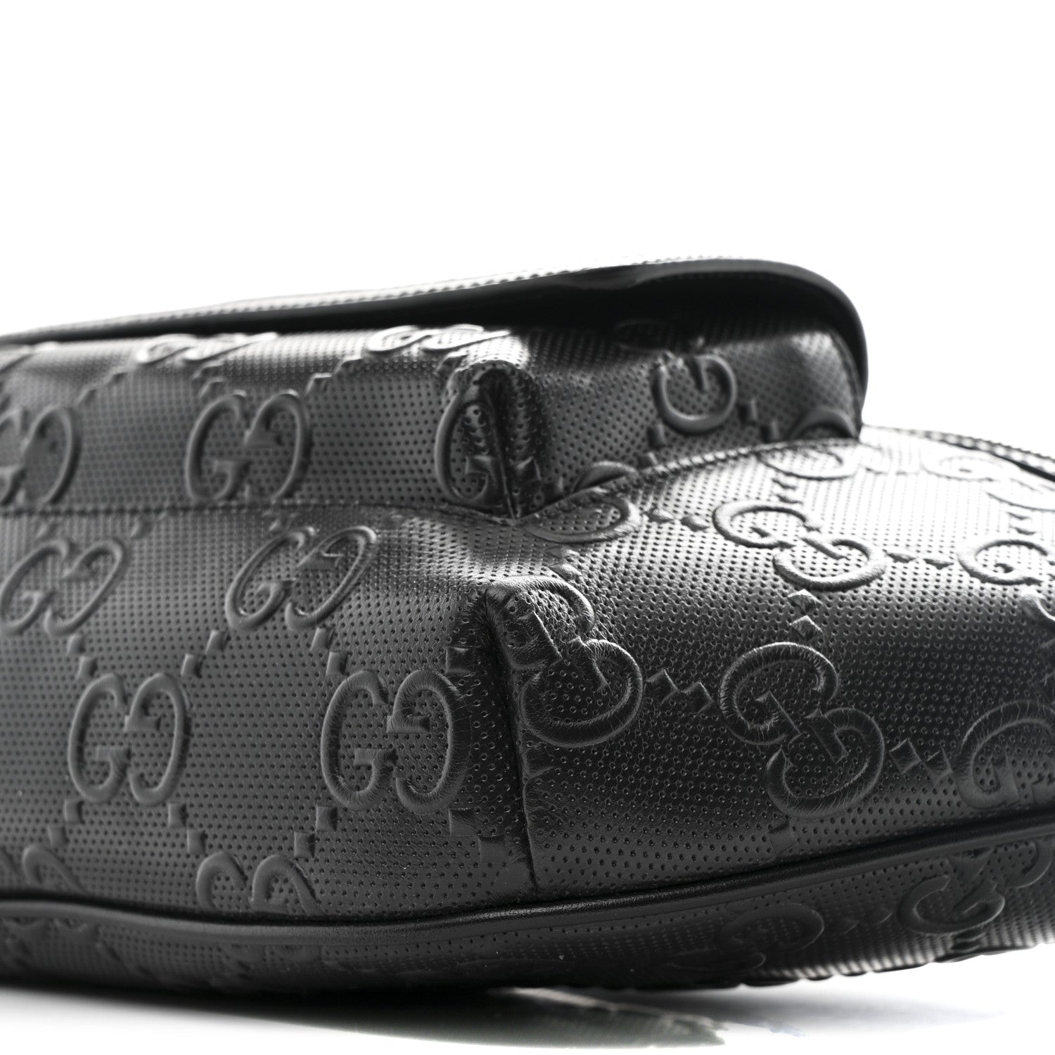 Gucci Calfskin GG Tennis Embossed Pocket Belt Bag Black 10 of 10