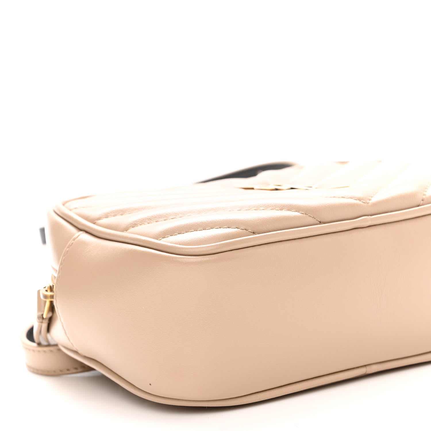 Saint Laurent Calfskin Matelasse Monogram Lou Belt Bag Dark Beige 8 of 9