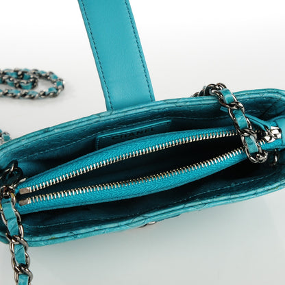 Chanel Python Mini Phone Holder Crossbody Bag Turquoise 5 of 7