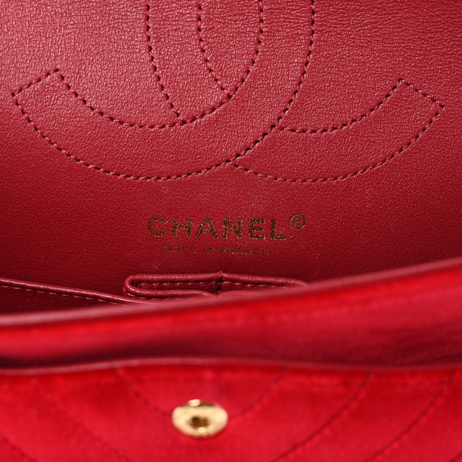 Chanel Velvet Chevron Quilted 2.55 Reissue 225 Flap Red 12 of 24