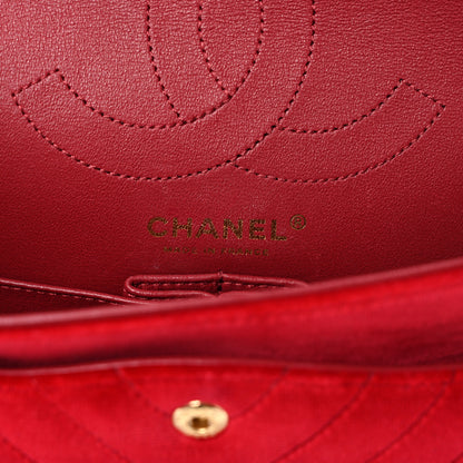 Chanel Velvet Chevron Quilted 2.55 Reissue 225 Flap Red 12 of 24