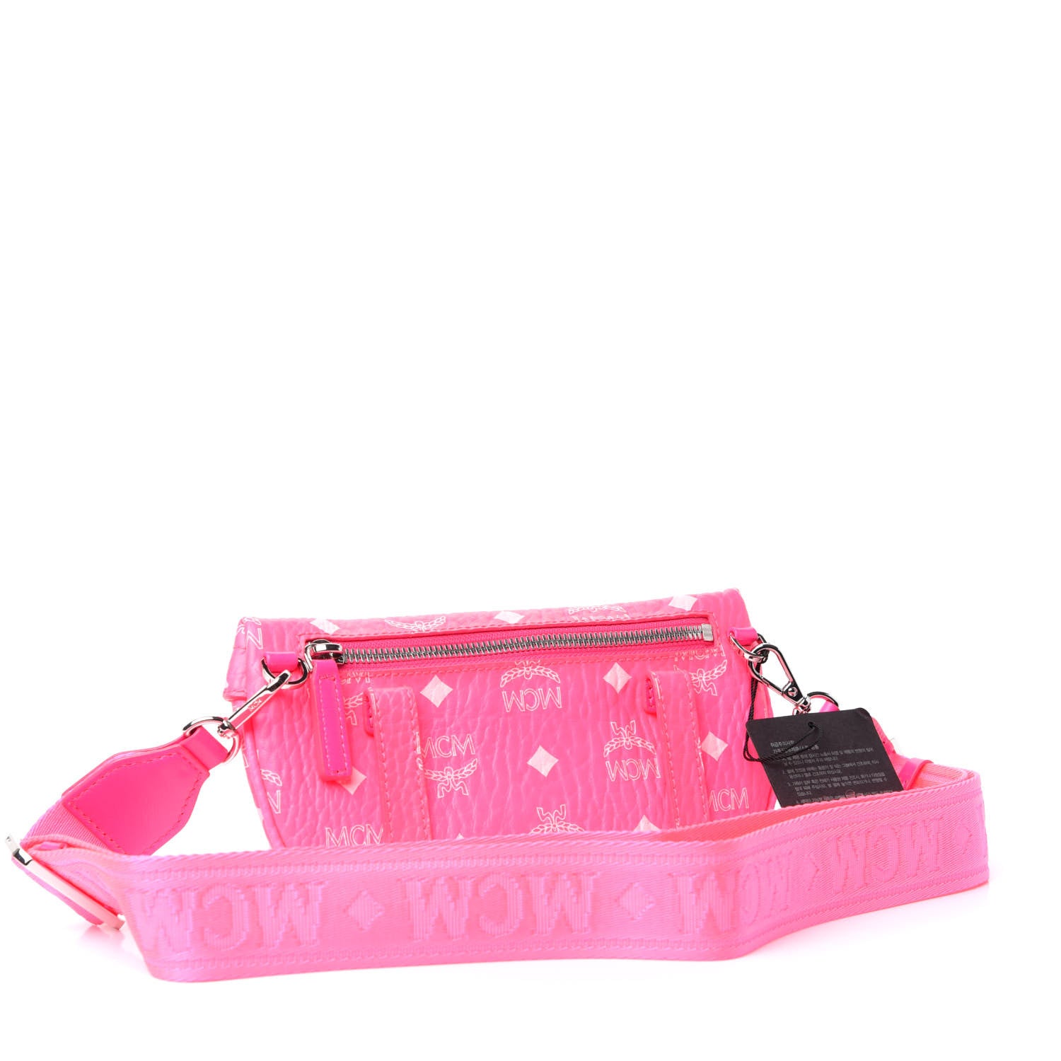 MCM Visetos Mini Crossbody Neon Pink 3 of 10