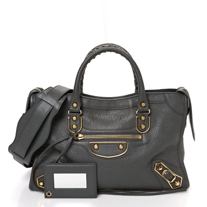 Balenciaga Chevre Gold Metallic Edge Hardware S City Gris Acier 3 of 13