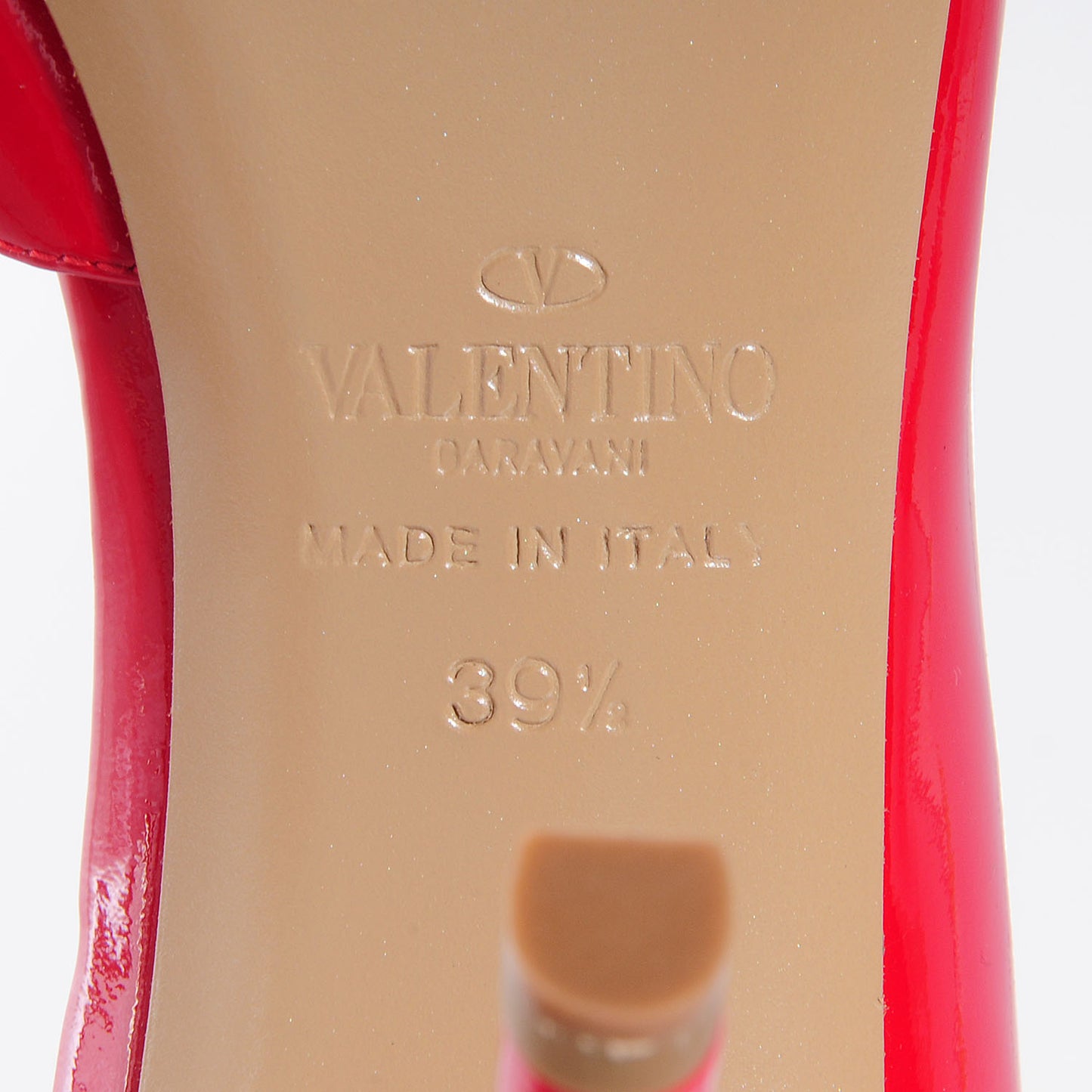 Patent Couture Bow Peep Toe d'Orsay 15/110mm Pumps 39.5 Rosso Valentino