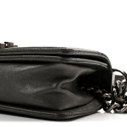 Chanel Goatskin Quilted Small Chain Mail Boy Flap Grey 10 of 13