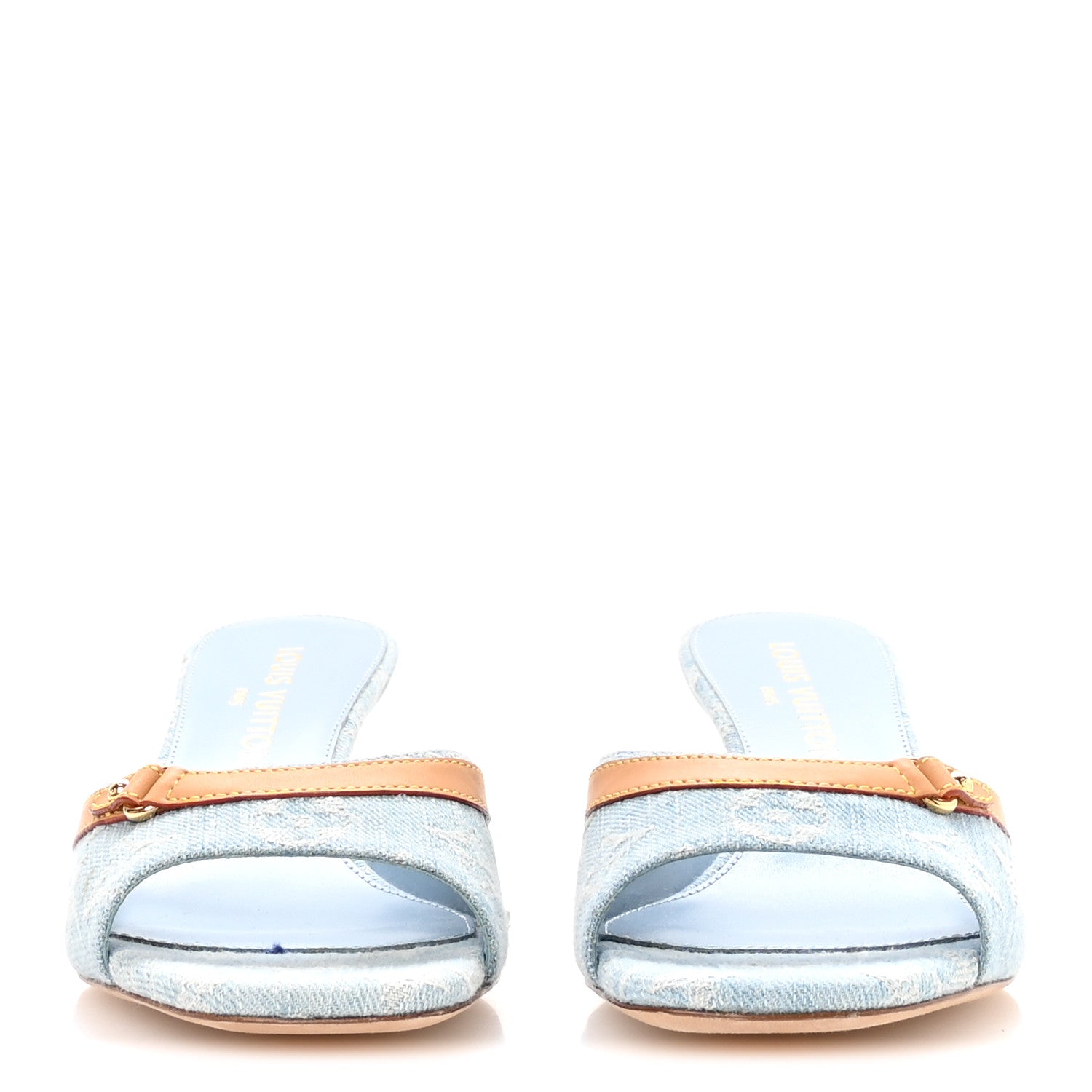 Louis Vuitton Monogram Denim 6AM Mules 38 Light Blue 1810890