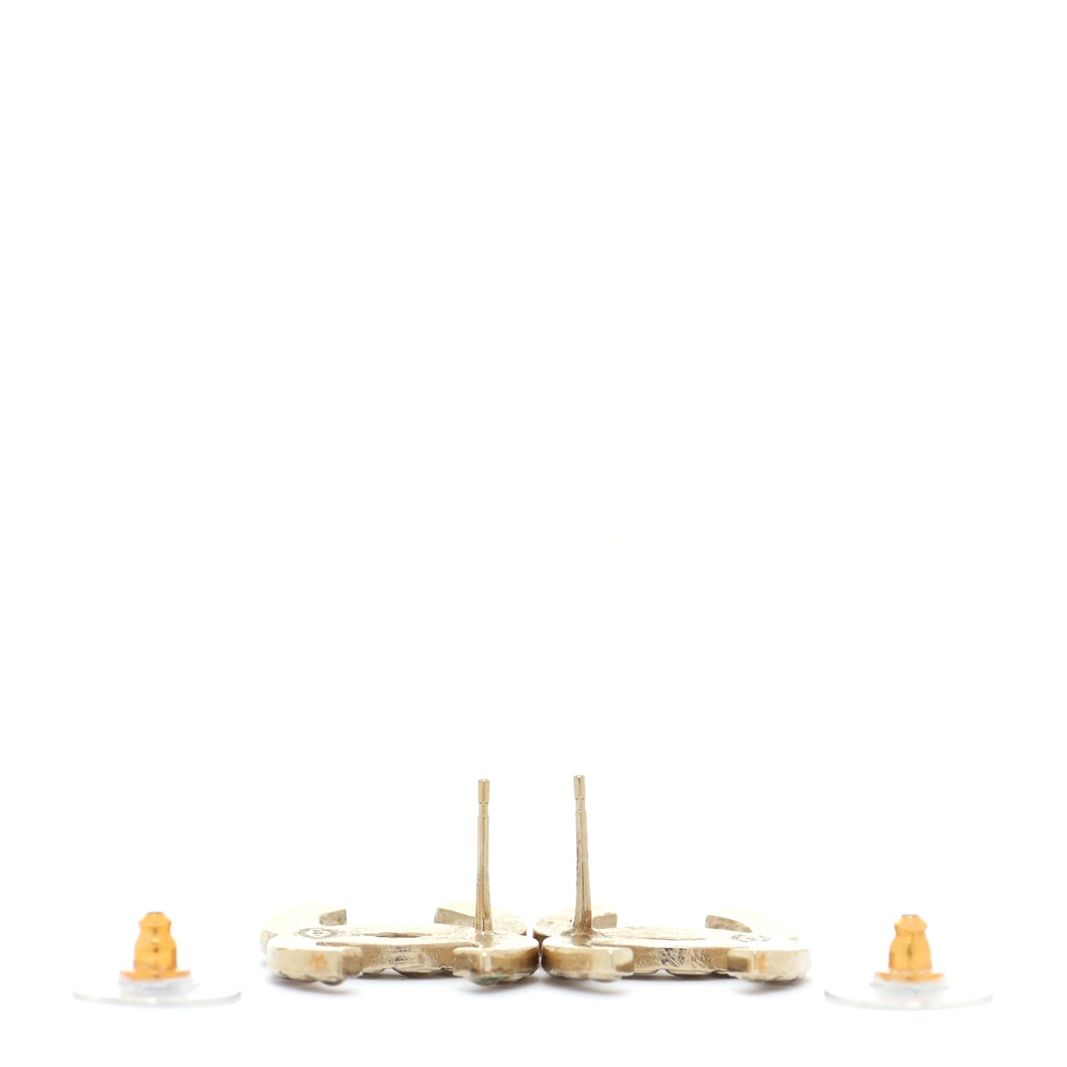 Chanel Metal Gripoix Along The Nile Earrings Gold Orange 3 of 6