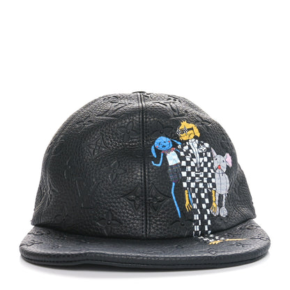 Louis Vuitton Taurillon Monogram Cartoon LV Friends Cap Black 3 of 9