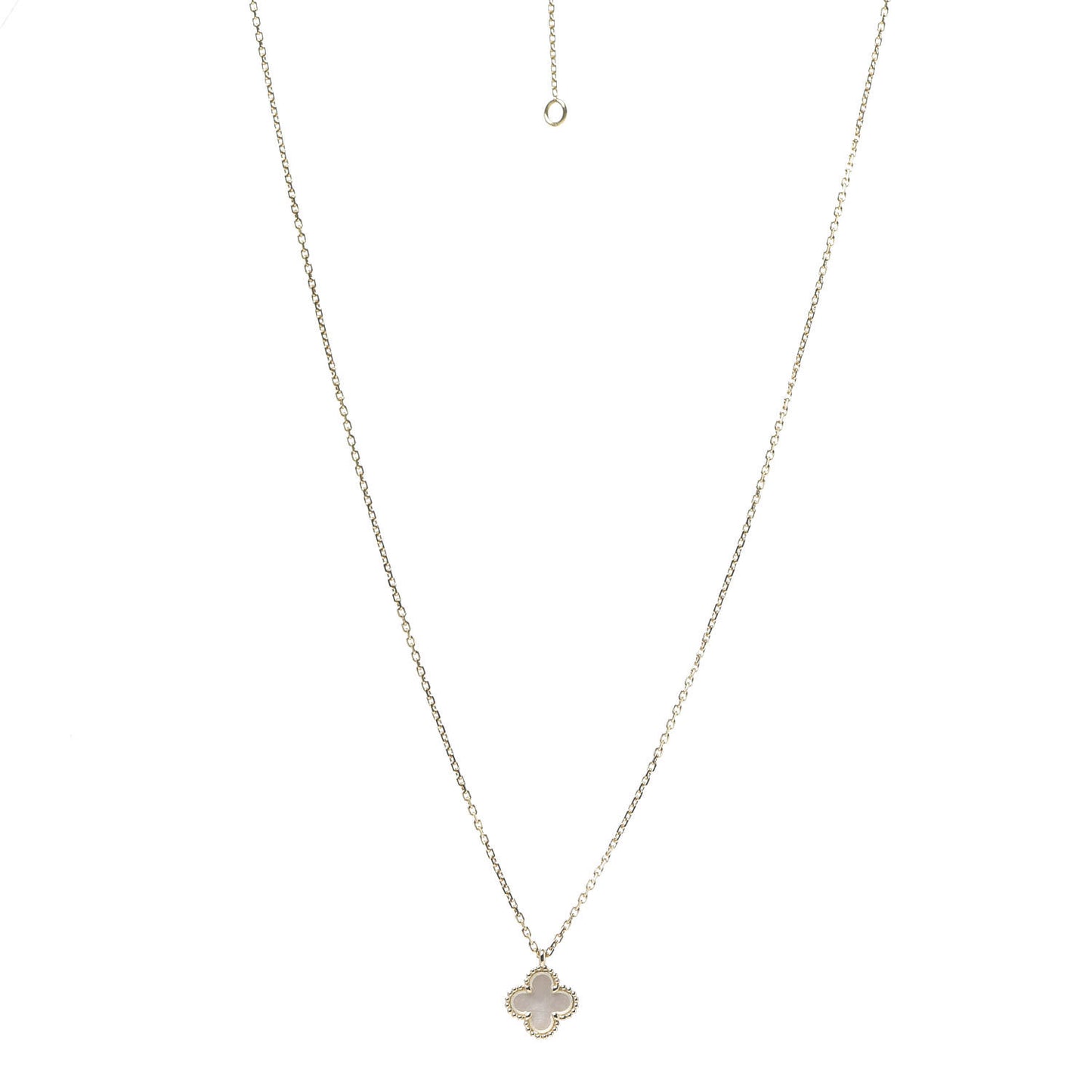 18K Yellow Gold Mother of Pearl Sweet Alhambra Pendant Necklace