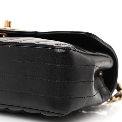 Chanel Lambskin Chevron Quilted Mini Rectangular Flap Black 10 of 11