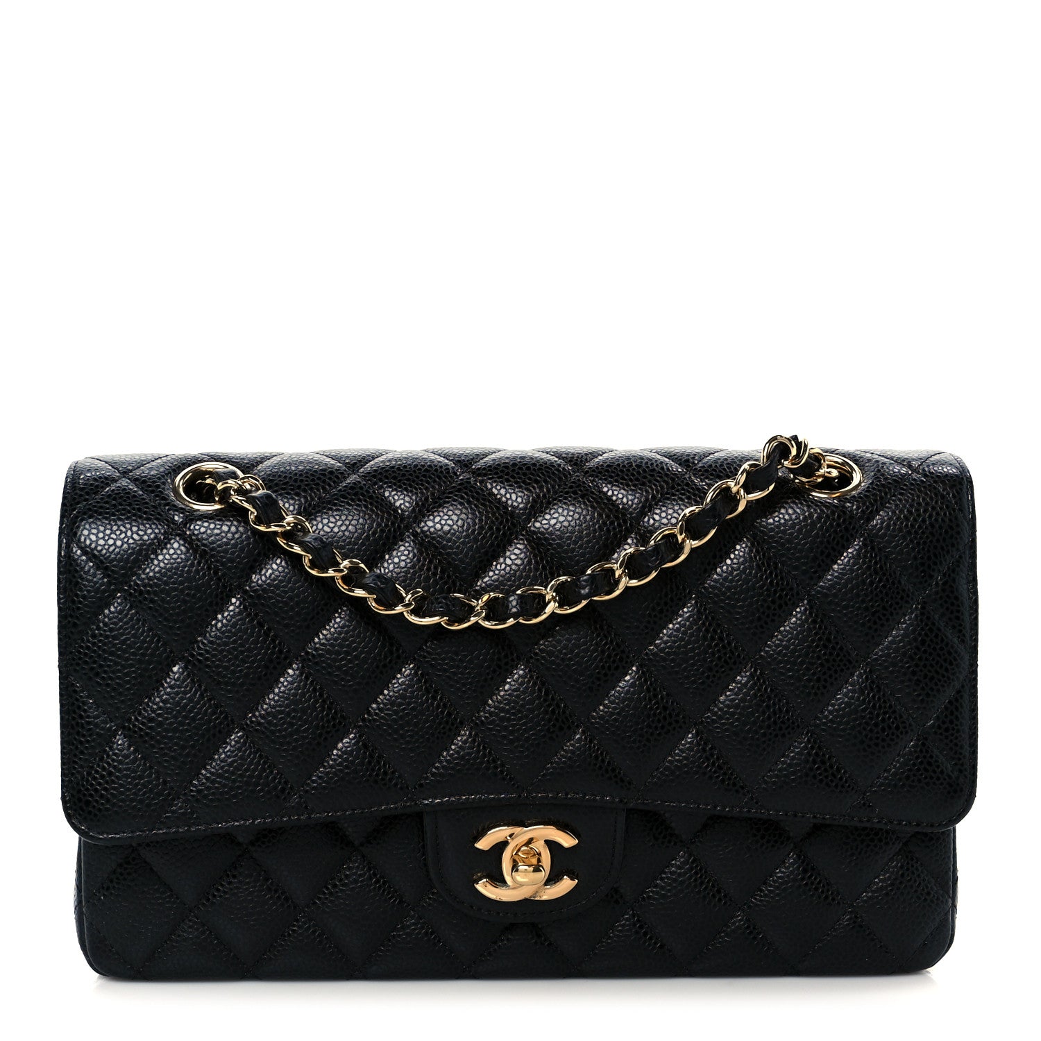 Chanel Caviar Quilted Medium Double Flap Black 1 of 12