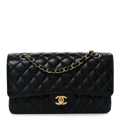 Chanel Caviar Quilted Medium Double Flap Black 1 of 12