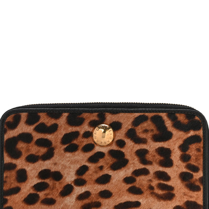 Dolce & Gabbana Pony Hair Leopard Print Zip Around Wallet 6 of 8