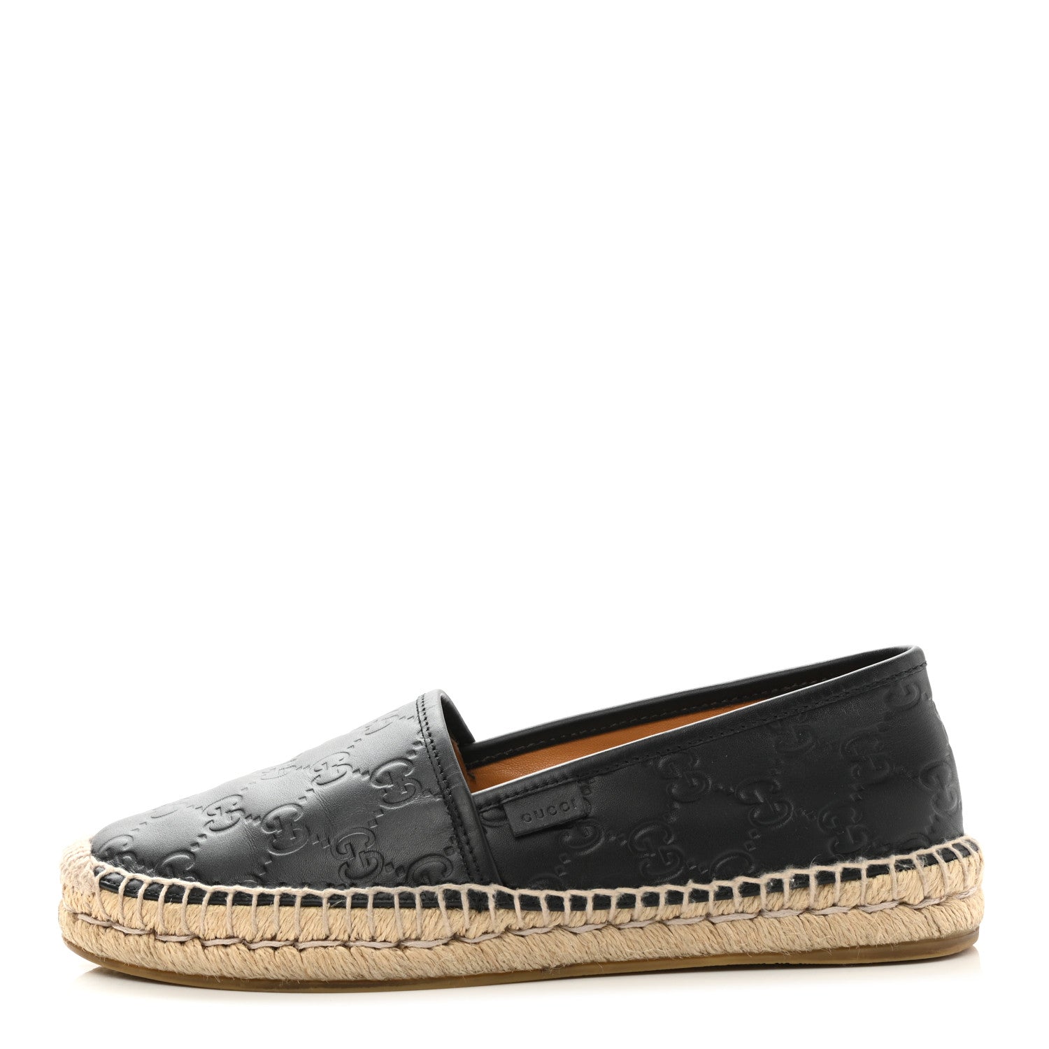 Gucci Guccissima Signature Espadrilles 37.5 Black 1 of 9