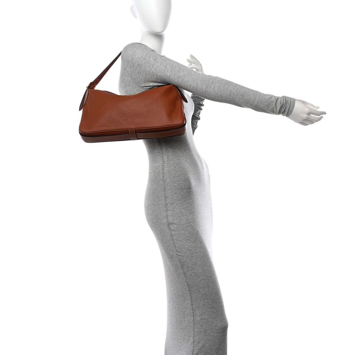 Supple Calfskin Medium Romy Shoulder Bag Tan