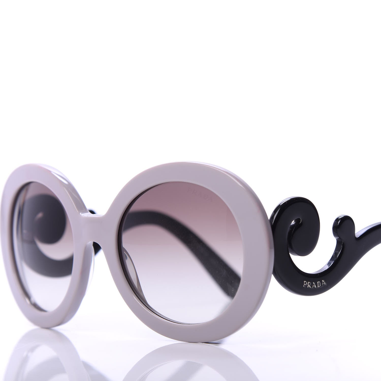Prada Baroque Sunglasses SPR 27N Grey Black 7 of 7