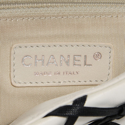 Chanel Calfskin Canebiers Medium Net Flap White 7 of 8
