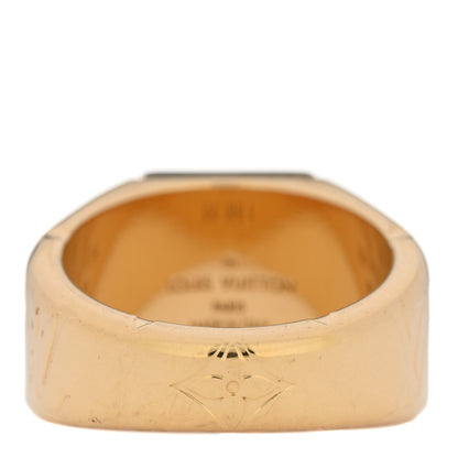 Louis Vuitton Monogram Signet Ring M Gold 3 of 5