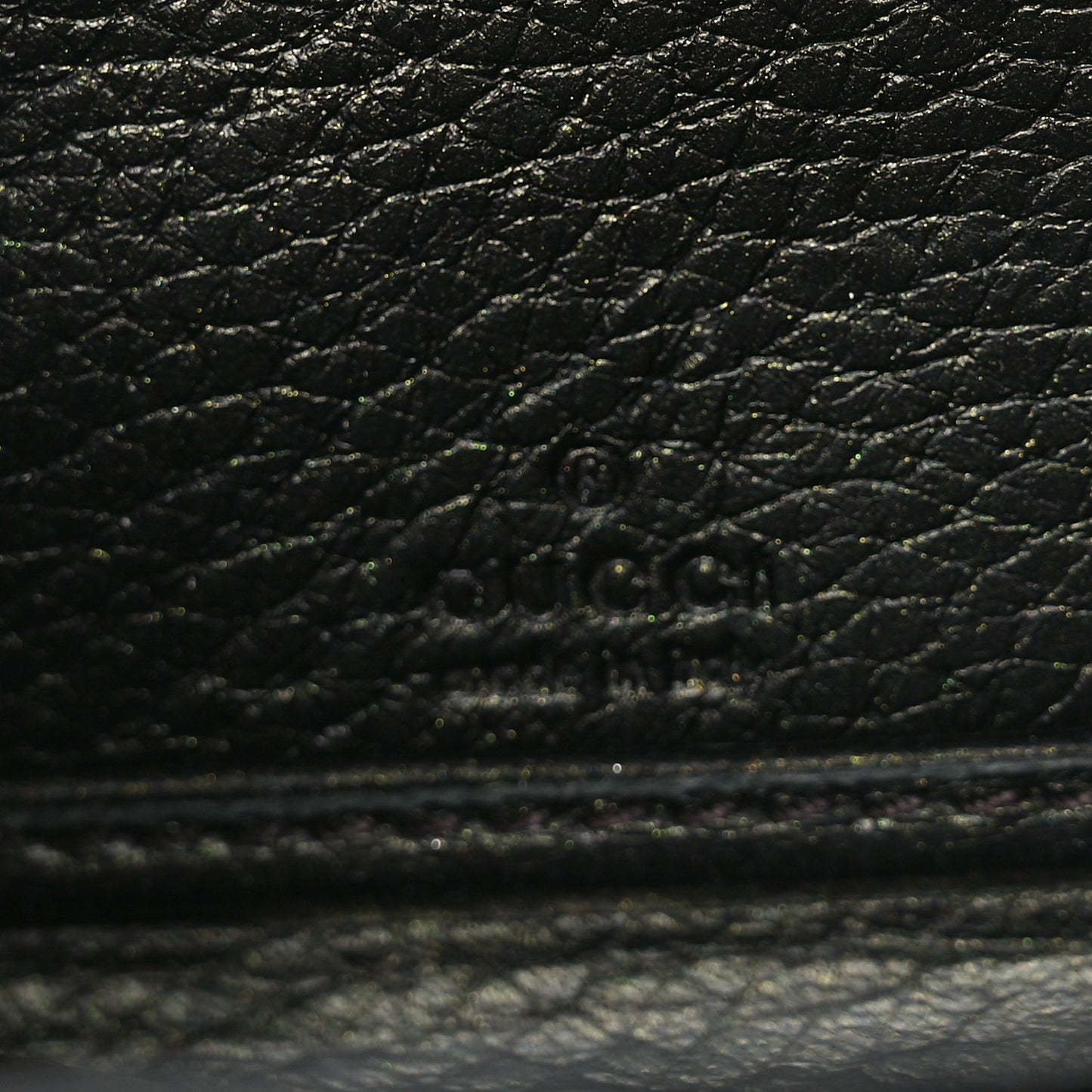 Metallic Calfskin Bamboo Tassel Zip Around Wallet Green